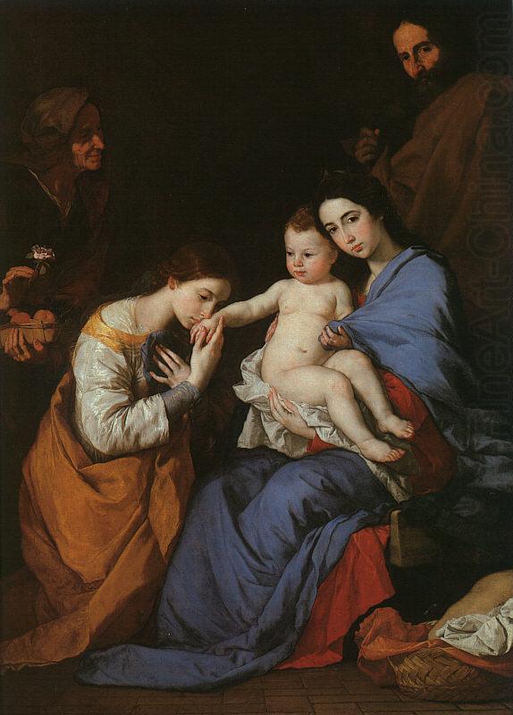 Jusepe de Ribera The Holy Family with Saints Anne Catherine of Alexandria china oil painting image